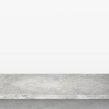 Beyaz arka planda izole edilmiş gri beton masa, promosyon web şablonu - Vektör illüstrasyonu