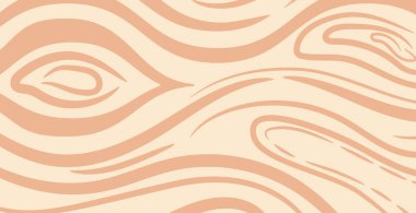 Düğümlü hafif ahşabın panoramik dokusu - Vektör illüstrasyonu