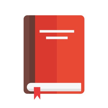 Beyaz arkaplan hakkında okul kitabı, bilgi kitabı - Vektör illüstrasyonu