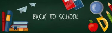 Okula Dönüş, New School Start - Vektör illüstrasyonu