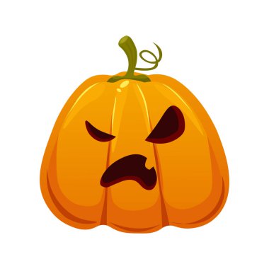 Cadılar Bayramı tasarımın için gülümseyen turuncu balkabağı - Vektör çizimi