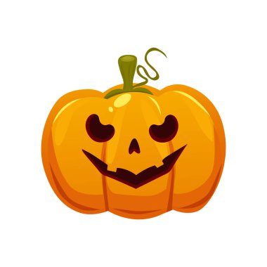 Cadılar Bayramı tasarımın için gülümseyen turuncu balkabağı - Vektör çizimi