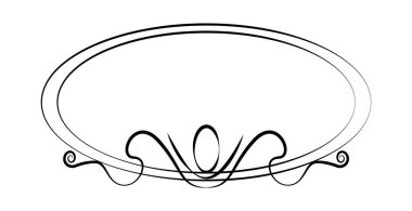 Metin için boş şablon, izole edilmiş metin kutusu, vektör süslemeleri - illüstrasyon