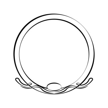 Metin için boş şablon, izole edilmiş metin kutusu, vektör süslemeleri - illüstrasyon