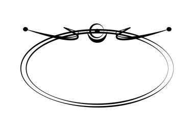 Metin için boş şablon, izole edilmiş metin kutusu, vektör süslemeleri - illüstrasyon