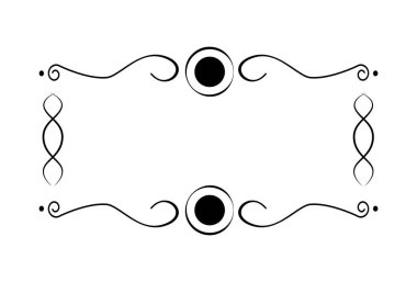 Metin için boş şablon, izole edilmiş metin kutusu, vektör süslemeleri - illüstrasyon