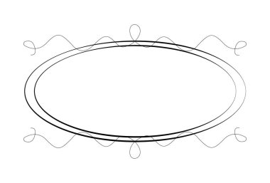 Metin için boş şablon, izole edilmiş metin kutusu, vektör süslemeleri - illüstrasyon