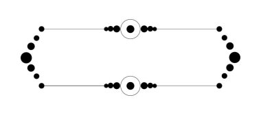 Metin için boş şablon, izole edilmiş metin kutusu, vektör süslemeleri - illüstrasyon