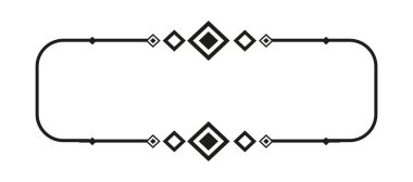 Metin için boş şablon, izole edilmiş metin kutusu, vektör süslemeleri - illüstrasyon