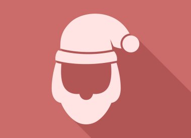 Soyut noel baba başı, yeni yıl elementi - Vektör illüstrasyonu