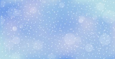 Beyaz kar, büyük kar yığınları, farklı kar taneleri, şenlikli Noel arkaplanı - vektör illüstrasyonu