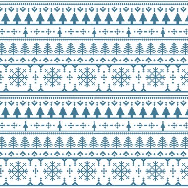 Noel beyaz panoramik arka plan ve bayram çizimleri - Vektör illüstrasyonu