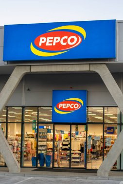 Zarnovica, Slovakia - October, 28 , 2021 : Pepco shop Sign. Brand logo. European chain of discount shops. clipart