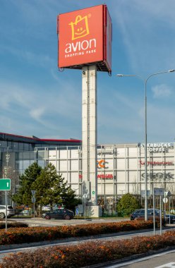 Bratislava, Slovakia - January, 2, 2022 : Avion Shopping Park. Shopping centre in Bratislava, Slovakia. Close to IKEA Bratislava and the Bratislava Airport.
