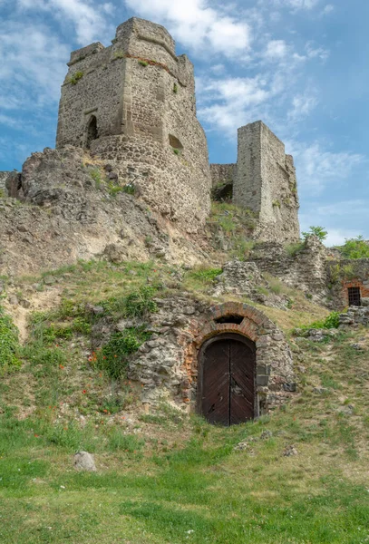 Ruinas Del Castillo Levice Levicky Hrad Eslovaquia — Foto de Stock
