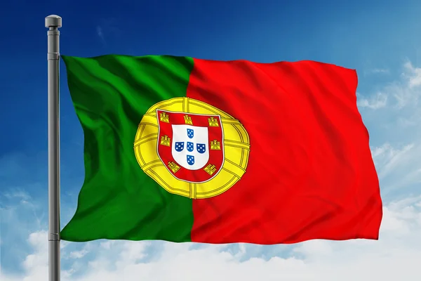 Portugal flagga — Stockfoto