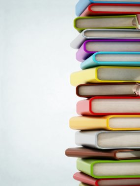 renkli kitap yığını ile boşaltmak