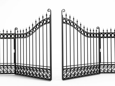 Black iron gate clipart