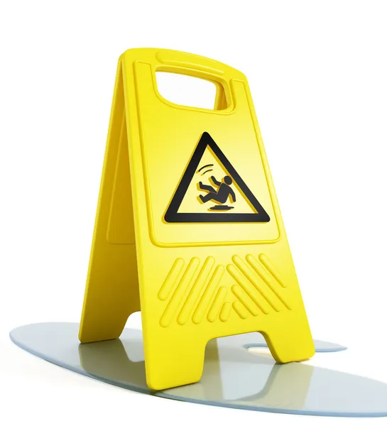 Wet floor warning — Stock Photo, Image