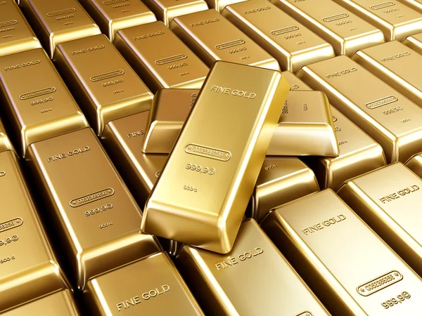 Goldbarren-Anordnung — Stockfoto