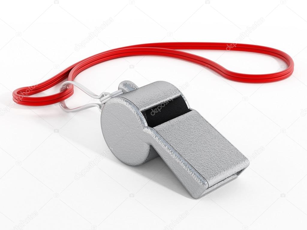 Whistle with red rope