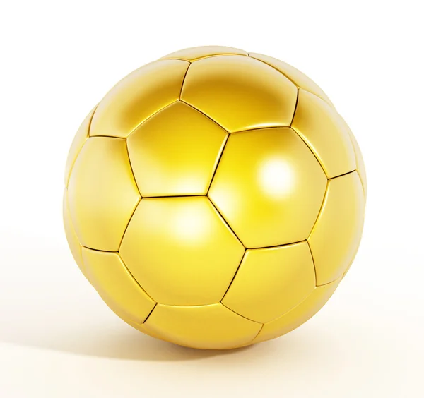 Gold soccer ball — Stock Photo, Image