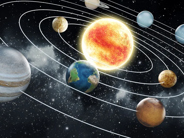 Solar system illustration — Stock Photo, Image