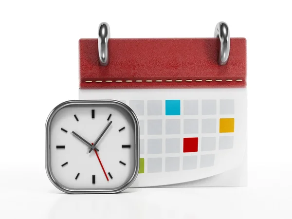 Calendario y reloj — Foto de Stock