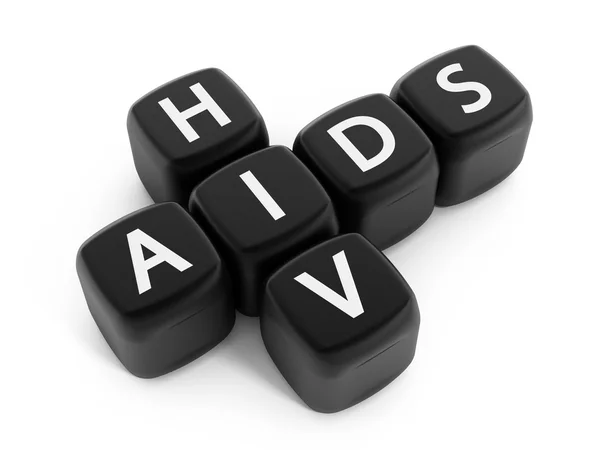 HIV και το aids σταυρόλεξο παζλ — Φωτογραφία Αρχείου