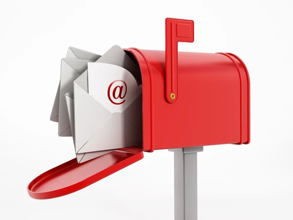 Mailbox met enveloppes — Stockfoto