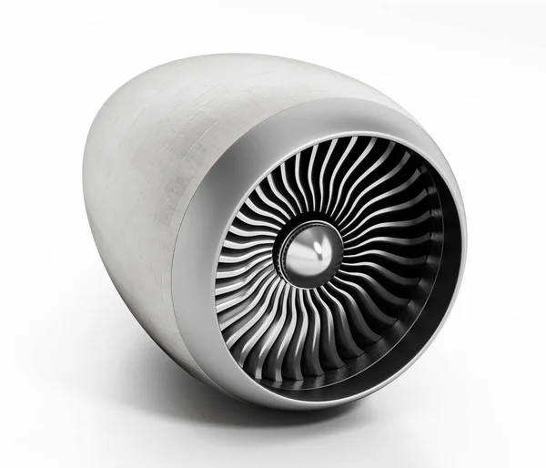 Реактивный Двигатель Белом Фоне Иллюстрация — стоковое фото
