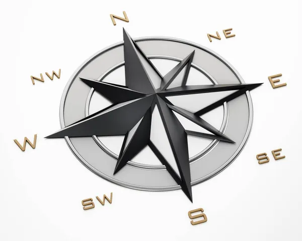 Vintage Kompass Symbol Mit Wegbeschreibung Illustration — Stockfoto