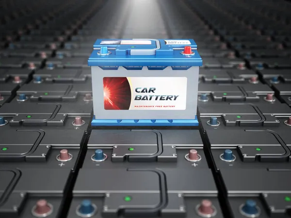 Generic Car Battery Stands Out Others Illustration — Stock Photo, Image