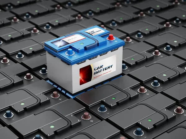 Generic Car Battery Stands Out Others Illustration — Stock Photo, Image