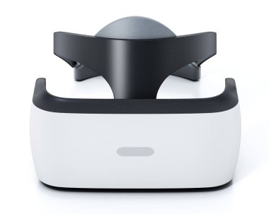 Beyaz arka planda izole edilmiş sanal gerçeklik gözlükleri. 3B illüstrasyon.