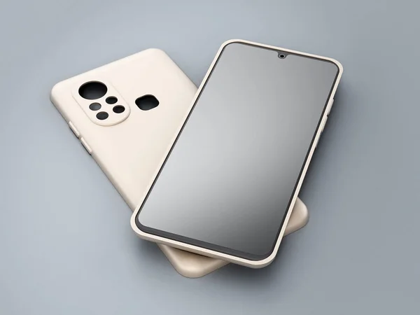 Silicone Smartphone Covers Isolated Gray Background Illustration — Stock Photo, Image