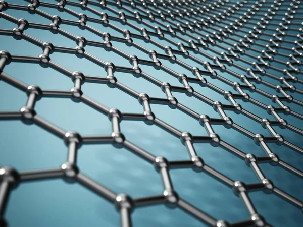 Nano Materiał Tło Składające Się Plastrów Miodu Kształty Ilustracja — Zdjęcie stockowe