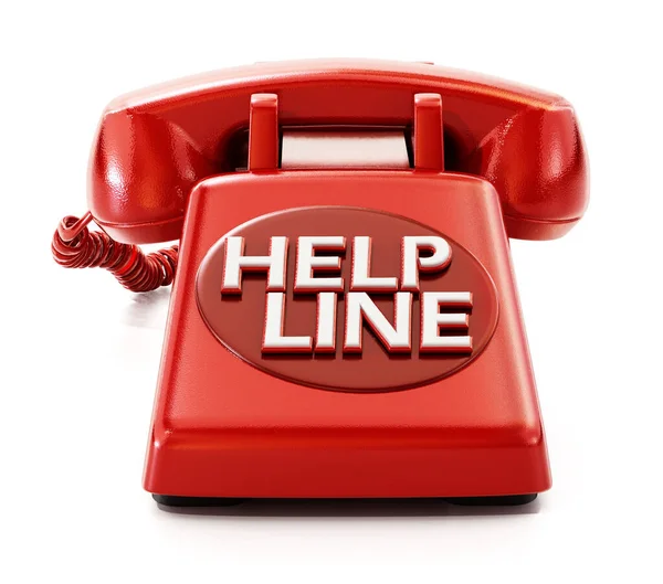Vintage Telephone Help Line Text Illustration — Fotografia de Stock