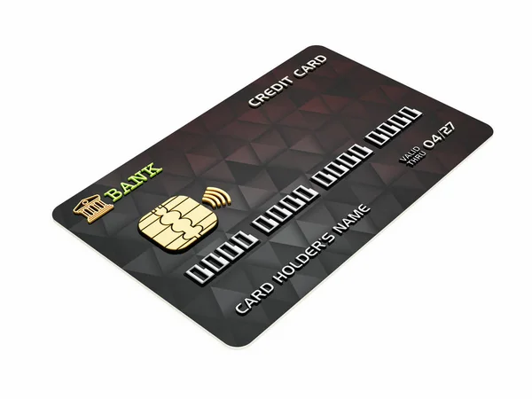 Generic Credit Card Isolated White Background Illustration — 스톡 사진