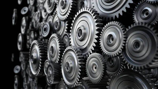 Background Formed Group Steel Wheels Motion Illustration — Stock Photo, Image