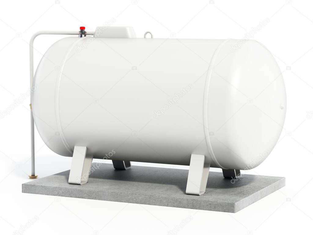 Propane tank isolated on white background. 3D illustration.