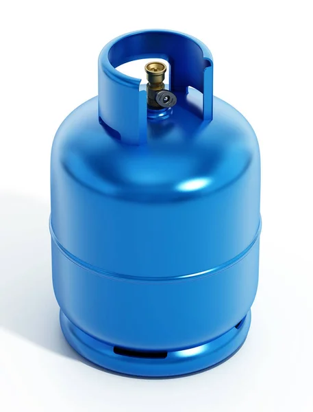 Blue Gas Cylinder Isolated White Background Illustration — Zdjęcie stockowe
