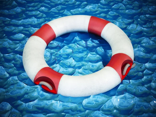 Life Buoy Sea Illustration — Stockfoto