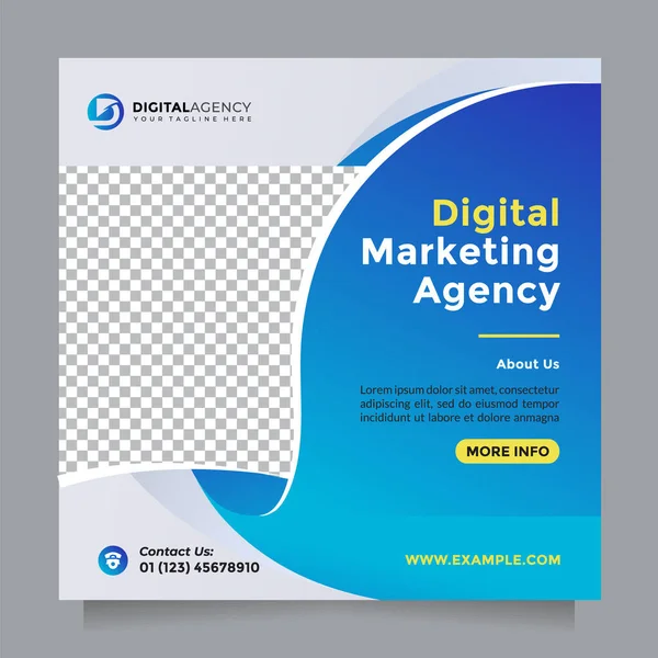 Creative Idea Digital Marketing Agency Szablon Social Media Post Banner — Wektor stockowy