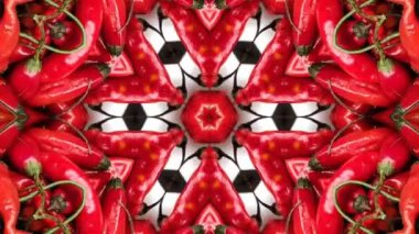 Görüntü stop motion animasyon grafik illüstrasyon mandala arkaplan geometrik kaleydoskop şekil soyut tam renk