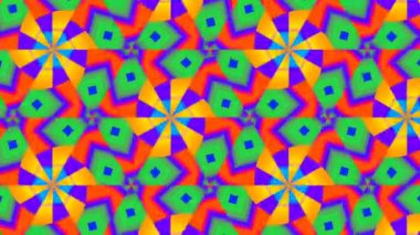 Görüntü stop motion animasyon grafik illüstrasyon mandala arkaplan geometrik kaleydoskop şekil soyut tam renk
