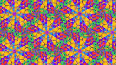 Görüntü stop motion animasyon grafik illüstrasyon mandala arkaplan geometrik kaleydoskop şekil soyut tam renk