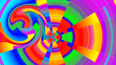 Görüntü stop motion animasyon grafik illüstrasyon mandala arkaplan geometrik kaleydoskop şekil soyut tam renk