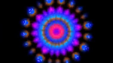 Görüntü stop motion animasyon grafik illüstrasyon mandala arkaplan geometrik kaleydoskop şekil soyut tam renk