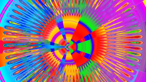 Verfilmung Stop Motion Animation Grafik Illustration Mandala Hintergrund Geometrisch Kaleidoskop — Stockvideo